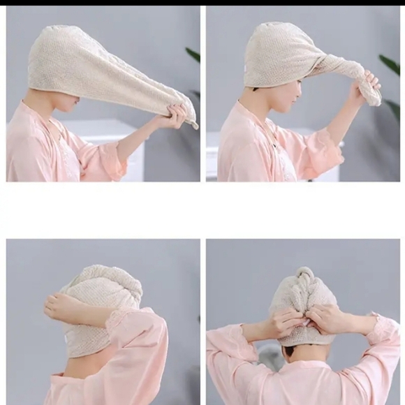 (3) Hair Turban Towels Quick Drying Absorbent - Picture 5 of 6